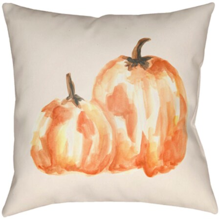 Lodge Cabin Pumpkin Spice Poly Filled Pillow - 18 X 18 In.